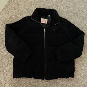 Levi's Black Puffer Jacket - Corduroy